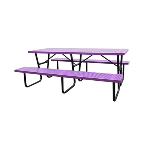 purple picnic table