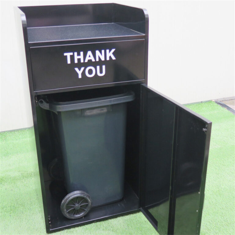 Steel Rubbish Bin with Tray Holder for Restaurants